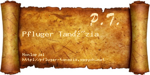 Pfluger Tanázia névjegykártya